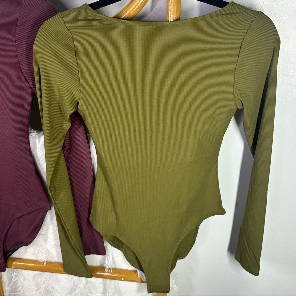 Girlfriend Collective Fern Ava Bateau Bodysuit sz S